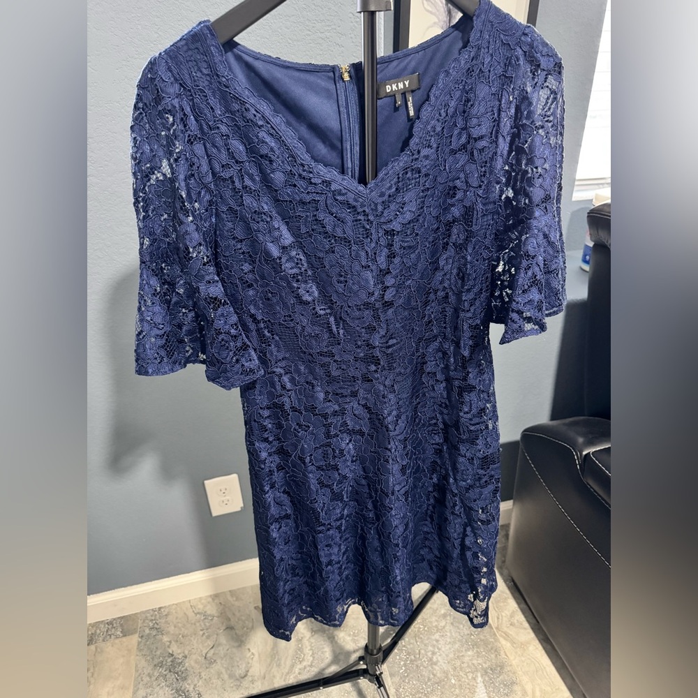 DKNY Navy Lace Dress